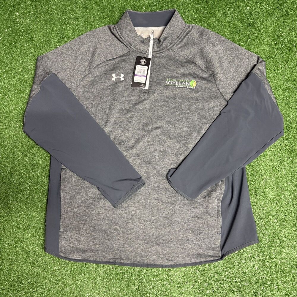 NWT Under Armour 3/4 Zip Men’s 2XL Gray Athletic Pullover Lightweight Top